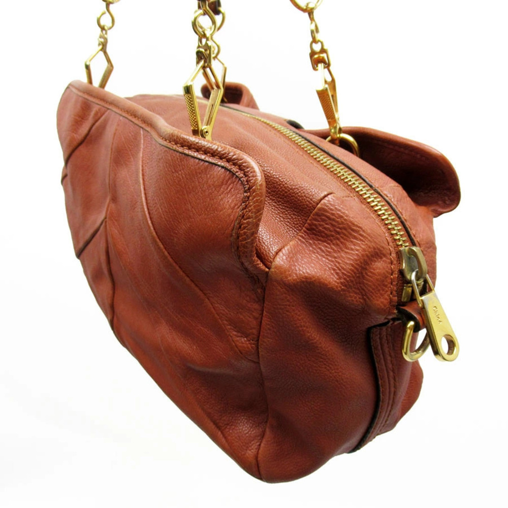Chloe handbag brown leather Brown